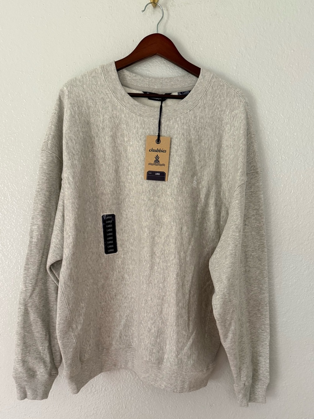 New Chubbies Men’s Crewneck Sweatshirt Size: Large
